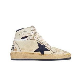 Golden Goose Sky Star Sneaker in White & Dark Blue